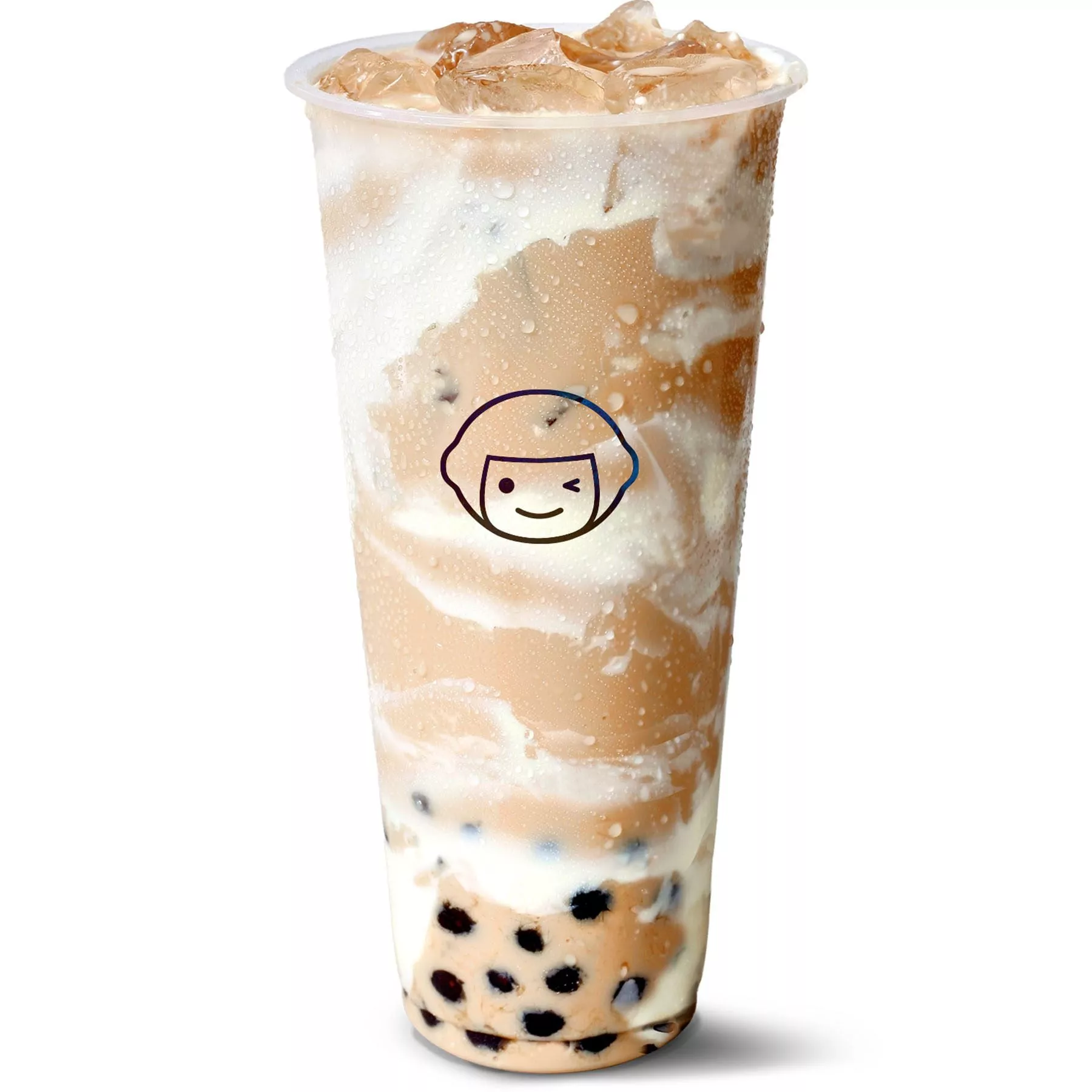 Boba Milk Tea with Puff Cream